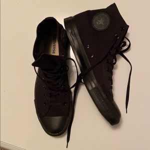 Converse Chuck Taylor’s 11.5 Black/Black Worn Once